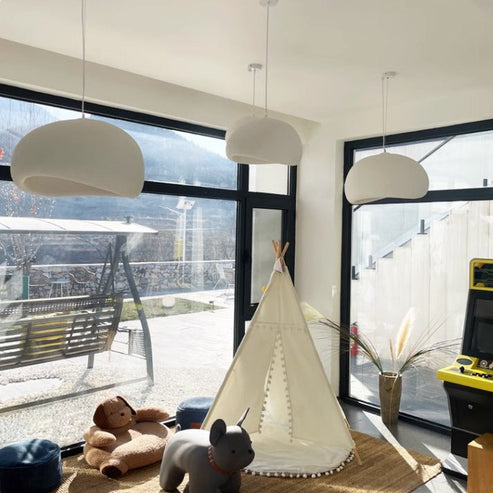 Cloud Japandi Pendant Light – Matt Textured Organic Shade