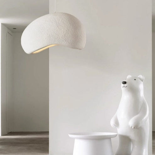 Cloud Japandi Pendant Light – Matt Textured Organic Shade