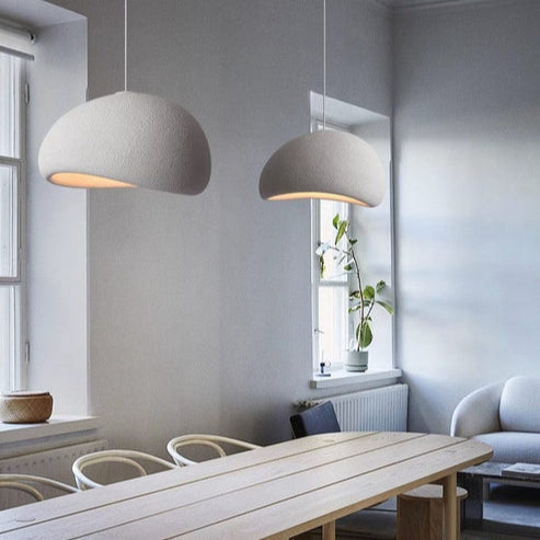 Cloud Japandi Pendant Light – Matt Textured Organic Shade