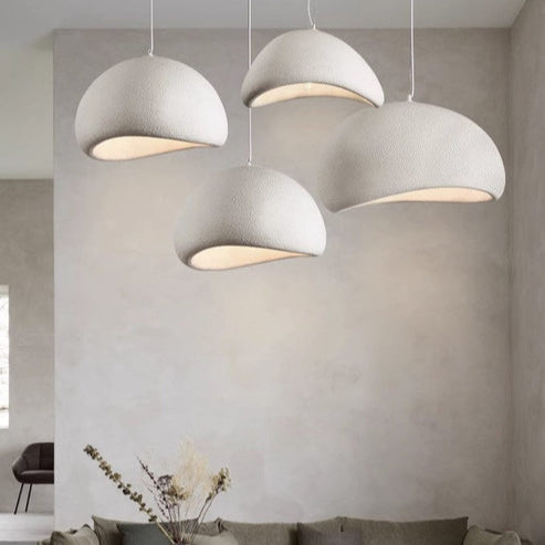 Cloud Japandi Pendant Light – Matt Textured Organic Shade