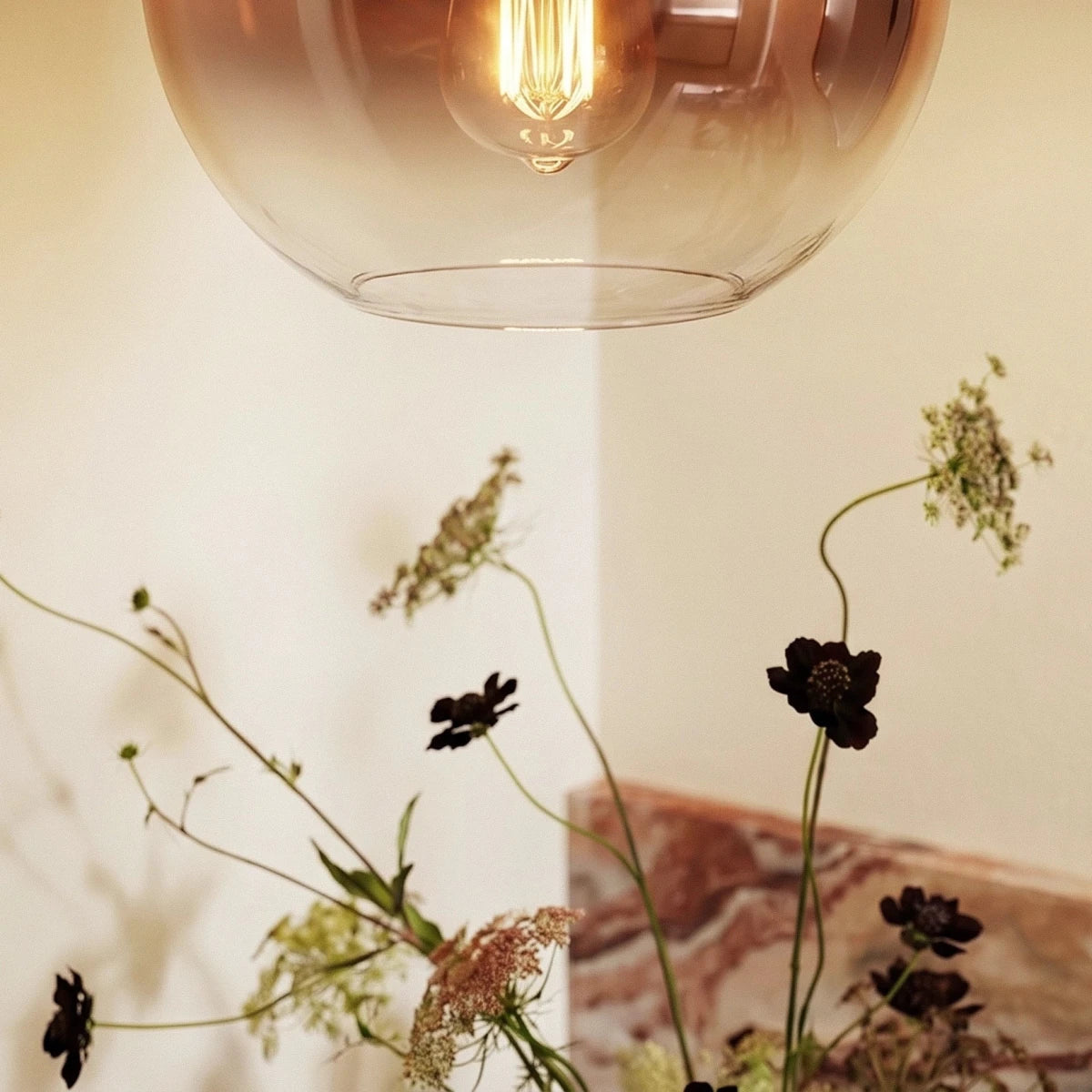 Frosted Glass Globe Pendant Light – Soft Minimal Diffuser
