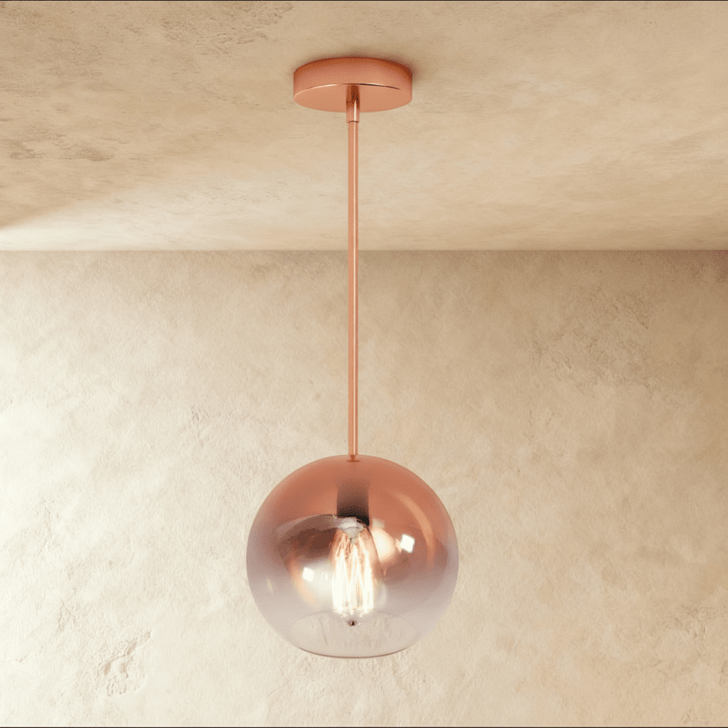Frosted Glass Globe Pendant Light – Soft Minimal Diffuser