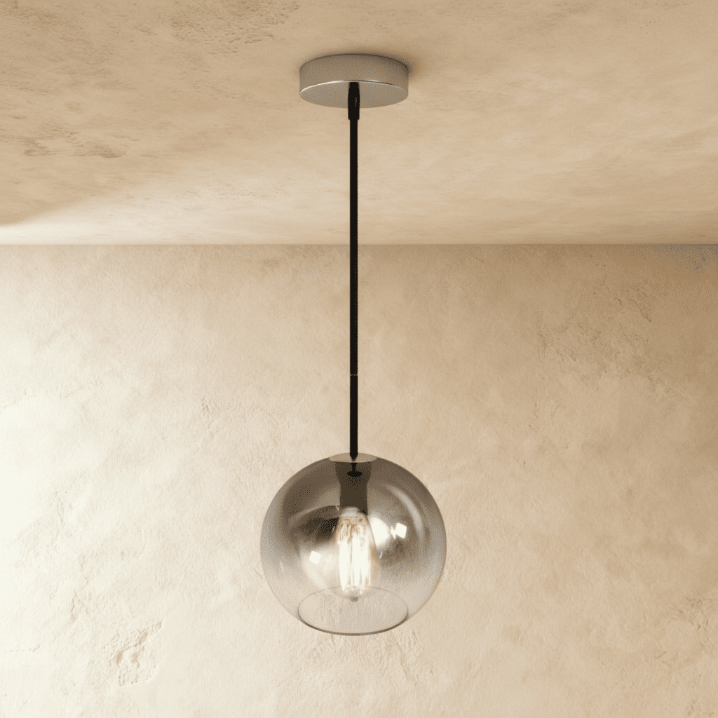 Frosted Glass Globe Pendant Light – Soft Minimal Diffuser