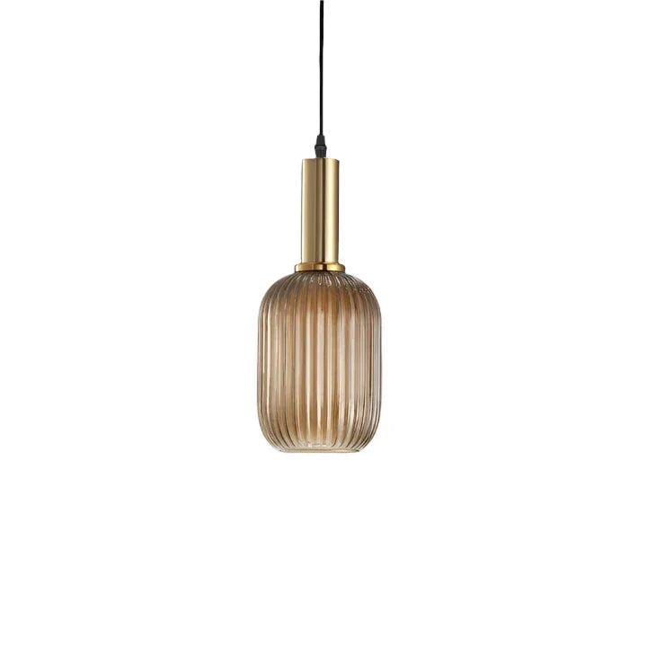 Coloured Blown Glass Pendant Light – Retro Wrought Iron Frame