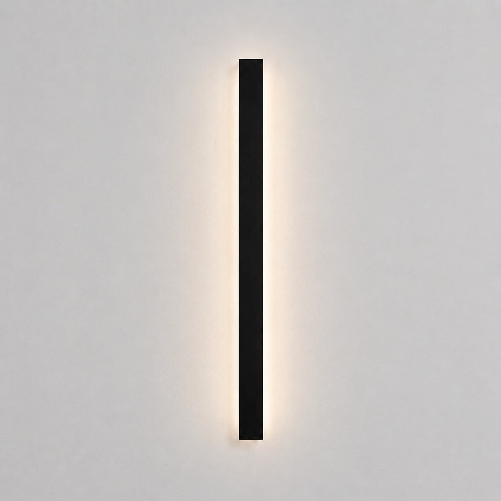 Lumiris LED outdoor wall light, black metal and acrylic bar design, facade, garden and hallway lighting, IP65