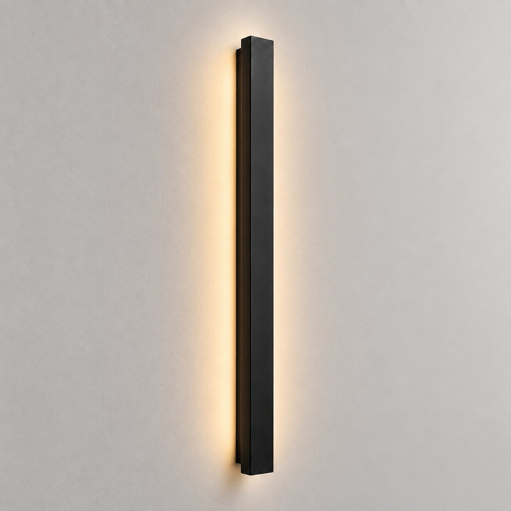 Lumiris black metal LED outdoor wall light, modern design, facade lighting, 120cm