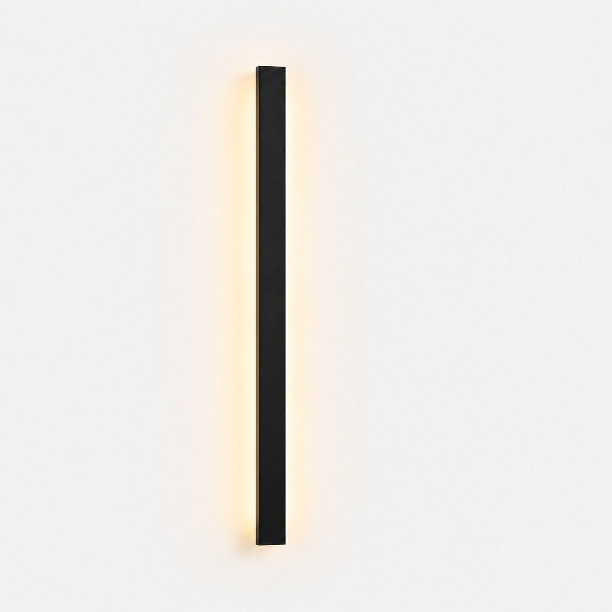 Lumiris black metal outdoor wall light, diffused LED lighting, clean modern design.
