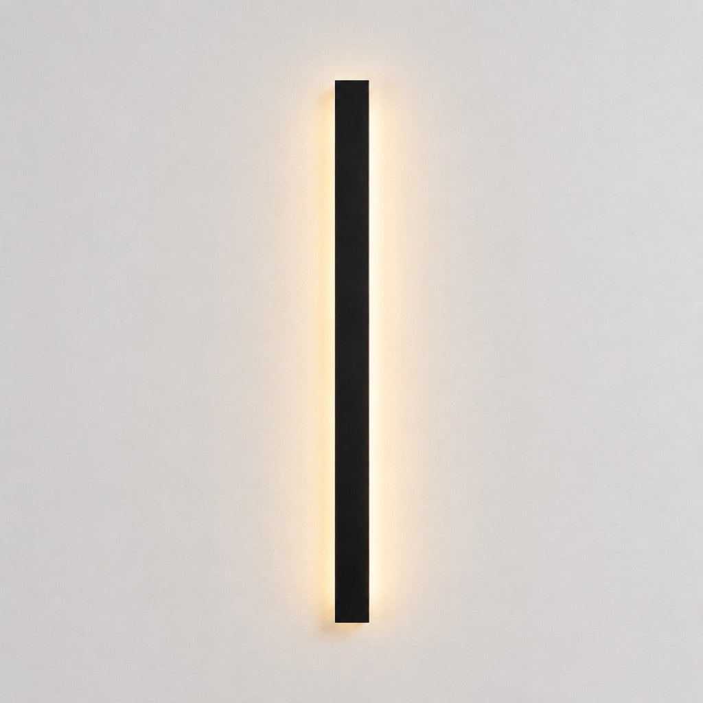 Lumiris black metal LED outdoor wall light, clean design, facade lighting, 120cm