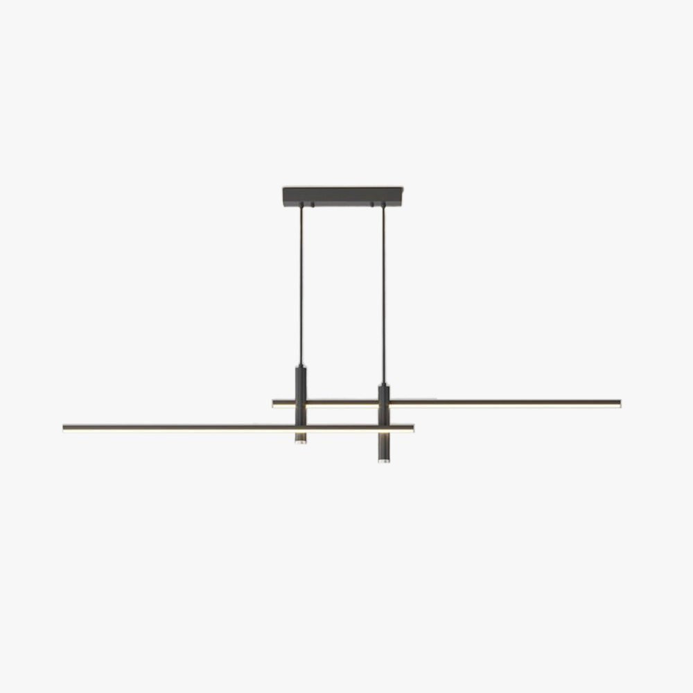 Lumiris black industrial metal pendant light with targeted LED lighting, ideal for a kitchen and living room.