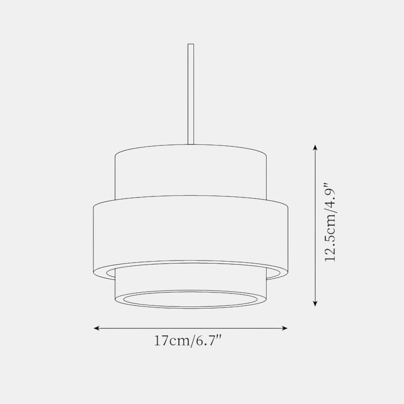 Lumiris Travertine Cylinder Pendant Light, natural design in pale travertine and dark wood, 17cm (6.5") wide.
