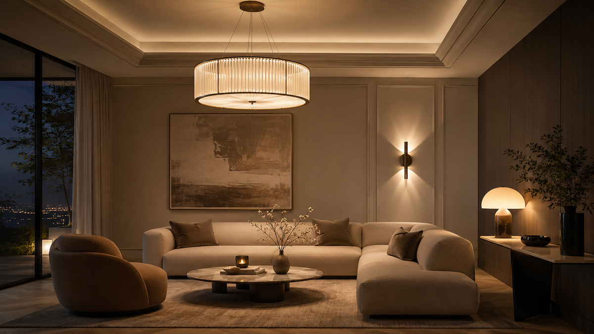 For an elegant, calming room