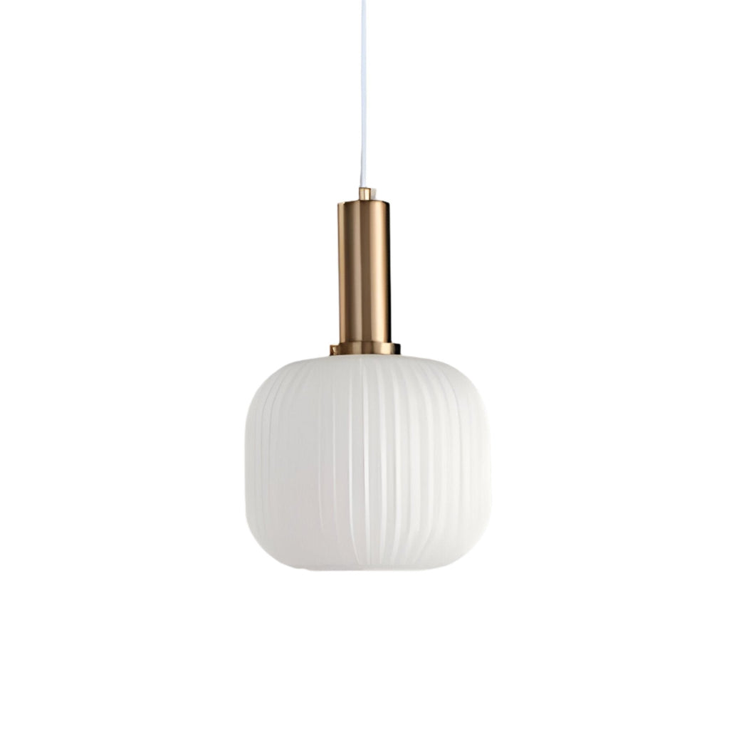Coloured Blown Glass Pendant Light – Retro Wrought Iron Frame – view 32